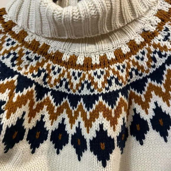 RACHEL ZOE FAIR ISLE NORDIC COWL NECK SWEATER - Picture 9 of 12